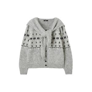 [랩]패턴 숄 세트 가디건(AR4KGB43)