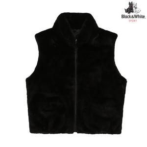 [블랙앤화이트] 여성 밍크 퍼 베스트 1013LXGL_BLACK