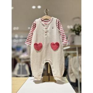 블루독베이비 10 26SS봄신상 CR)하트 SET 우주복 (4617067505)