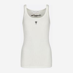 디올 로고 슬림핏 슬리브리스 탑 343T50B4086 0200