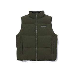 빈트릴조끼 VQA BA254VT001OL 와펜 하이넥 숏패딩 베스트 (올리브)