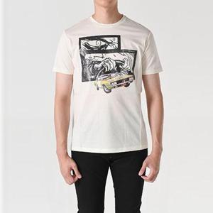 알마니 엠포리오 레이싱 반팔티셔츠 아이보리 3L1T8P 1JW5Z F121