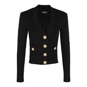 Balmain 블랙 Viscose 가디건 DF1KL007KB070PA TP565321270