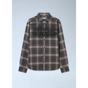 오프화이트 로고 체크 플란넬 셔츠 OMGE04MF25FAB0030710