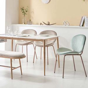 GF317 화이트로즈골드 4인용식탁세트 주방디너테이블