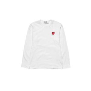 Play Comme des Garcons플레이 꼼데가르송 롱슬리브 티셔츠 화이트 AZ-T117-051-2