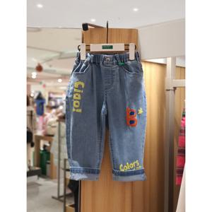 베네통키즈6 컬러스 데님 배기 팬츠 QADP04611BL 26SS