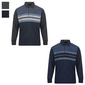 [리빌모아]남자 소프트 배색 기모 긴팔 카라티 BGM-TSK-837