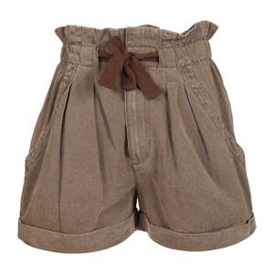 이자벨마랑에뜨왈 하이웨이스트 플리츠 롤드 헴 쇼츠 26PSH0256