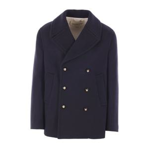 발렌티노 더블브레스트 와이드 라펠 울 피코트 7V3CJ047 AW8FA8