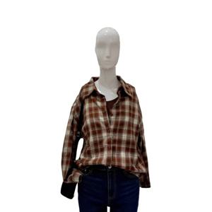 [숲]체크패턴 나시세트 셔츠  SBATX30G