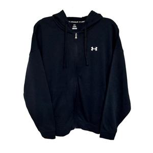 언더아머후드집업 GQT 1386870-001 여성 UA 라이벌 테리 오버사이즈 풀 집 후디