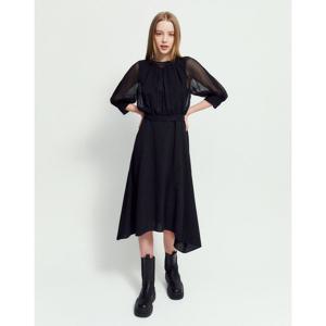 질스튜어트 뉴욕 여성 25SS 블랙 레이어드 7부소매원피스 WJDR5B700BK