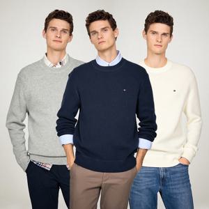 [공식][타미힐피거] 인터락 크루넥 울 스웨터 3종 택1 (T12E7KPO230MT2)