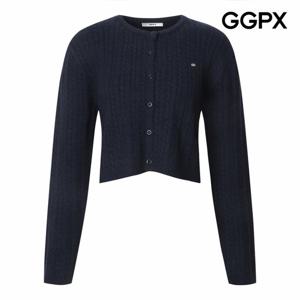 [GGPX] 꽈배기 크롭 울 니트 가디건 (GQ1KG005B)