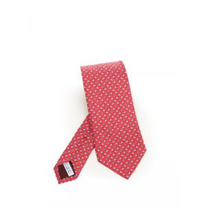 [SALVATORE FERRAGAMO] 라프리마 남성 실크 타이 3512430779459 FROSSO 레드 /15