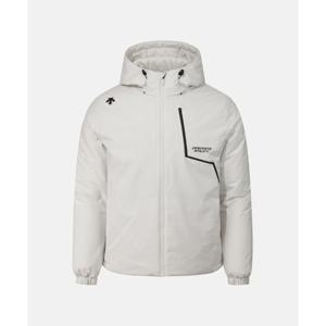 데상트 트레이닝 후드형 패딩 자켓 B1 SR121TPD12 LGRY PAT0