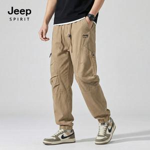 [지프]JEEP SPIRIT 카고 지퍼 조거팬츠 베이지 (JSFAPT541)