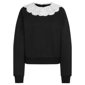 질스튜어트뉴욕   26SS  레이스장식 면혼방 맨투맨티셔츠 JSTS6B120BK