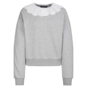 질스튜어트뉴욕   26SS  레이스장식 면혼방 맨투맨티셔츠 JSTS6B120G2