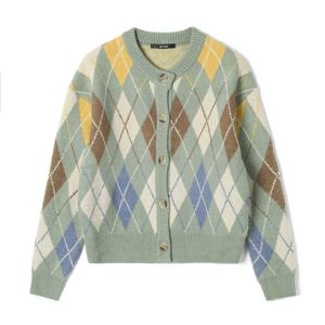 [애드호크]여성 클래식 아가일 패턴물 카디건 HC1GD50_DJ-1