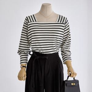 [커스텀에이블] 스퀘어 스트라이프티셔츠_T2601TS008A