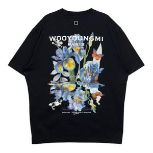 26SS 우영미 플라워 백로고 반팔 티셔츠 W261TS06