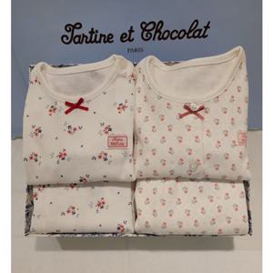 쇼콜라 플루이로즈내의2종세트 (TNPRXS599F)봄여아실내복출산백일돌선물