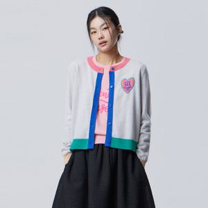 [베네통]컬러블럭하트 니트가디건(BAKCF2611)