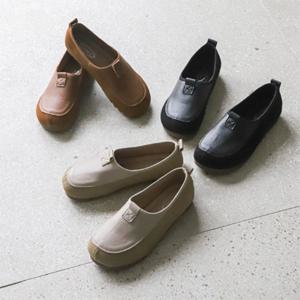 모던 클래식 세무 레더 여성 플랫 단화 UH-lu5578