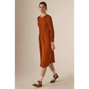 [요이츠] 이중 플리츠 라운드 원피스_YG10WNPOP01