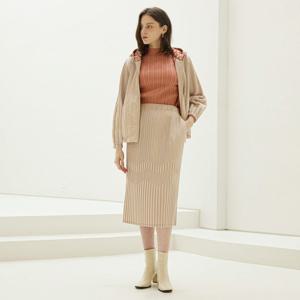 [요이츠] 물결주름 H라인 플리츠 스커트_YI10WNPSK01