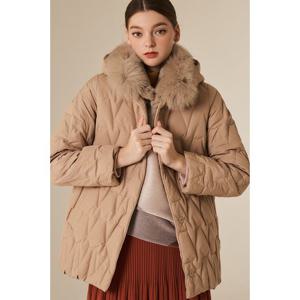 [요이츠] 폭스 카라 후드 덕 다운 퀄팅 점퍼_YG12WNWPD01