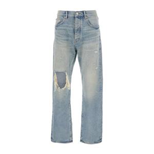 퍼플 브랜드 로고 패치 맥시 리핑 라이트 블루 진 P011K NEB325