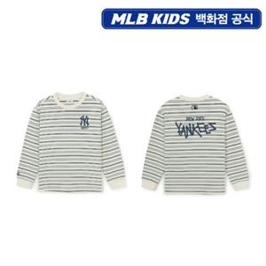 [MLB키즈PG] 스트릿 베이직 스트라이프 긴팔 티셔츠 (7ATSB0161-50NBL)