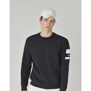 헤지스 골프 25FW ONLINE EXCLUSIVE네이비 남성 로고 포인트 캐주얼 맨투맨 HUTS5C902N3