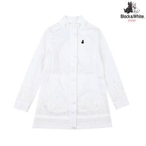 [블랙앤화이트] 여성 봄 아일렛 자수 사파리 점퍼 1101LAJB_WHITE