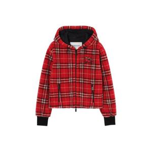 버버리 체크 후드 플리스 재킷 8118502