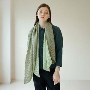 [요이츠] 투톤 컬러 배색 플리츠 스카프_YJ08AQPSC02