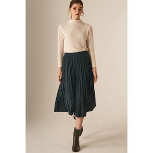 [요이츠] 다이아 핸드메이드 플리츠 밴딩 롱 스커트_YG09WNPSK02