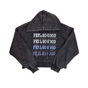 [르니앤맥코이(여성)]크롭 빈티지 찡 후드 티셔츠(MN03TS005FJY)