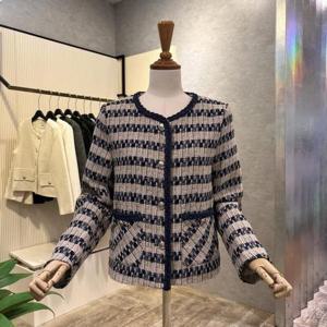 [ab.f.z]AOA5ZJ02G_꽈배기 라인 배색 트위드 자켓