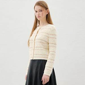 [올리브데올리브] 단작 배색 나비사 가디건 OK6SD1740