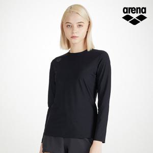 아레나스포츠 여성 베이직 라운드넥 긴팔 티셔츠 S3SL1LT01BLK