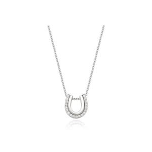 [티르리르][단독] 임페리얼 말발굽U 화이트 실버 목걸이 STNSVW05881M