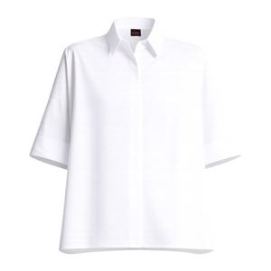 페이 스트레치 포플린 루즈핏 반팔 셔츠 NCWA552 552SZGRB001