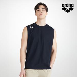 아레나스포츠 유니 야자수 그래픽 슬리브리스 S3MC1SL41BLK