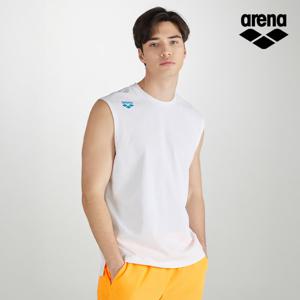 아레나스포츠 유니 야자수 그래픽 슬리브리스 S3MC1SL41WHT