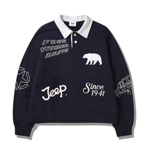 지프 아메리칸 어드벤처 시리즈 오버핏 여성 카라 맨투맨 JP3TSF816NA