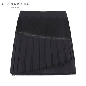 [세인트앤드류스] 여성 플로럴 레이스 플리츠 큐롯스커트 821F2PC501_BK